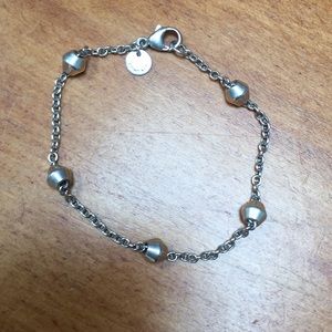 Tiffany sterling bead and link bracelet